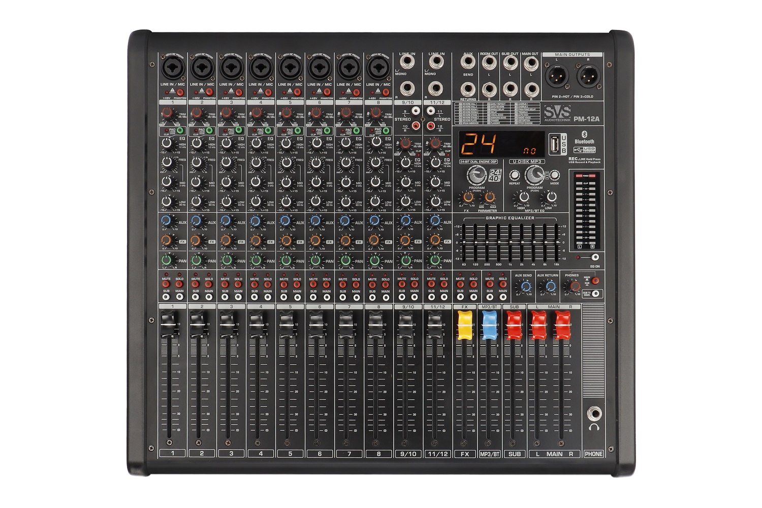 SVS Audiotechnik mixers PM-12A Активный аналоговый микшерный пульт, 12-канальный в Дагестане